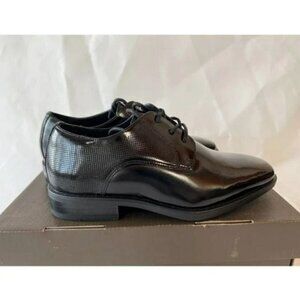 Florsheim Perito Plain Toe Derby Dress Shoes Big Kids 7 M Black Patent Leather